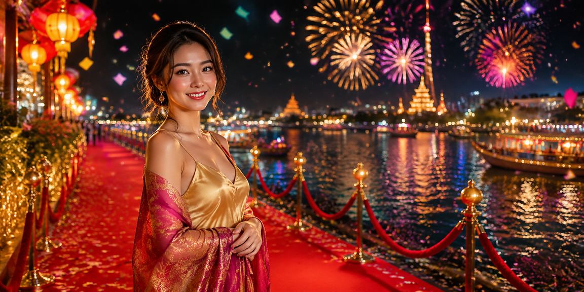 Khung cảnh lễ hội giải trí và giao dịch ở vùng Mekong Delta Việt Nam